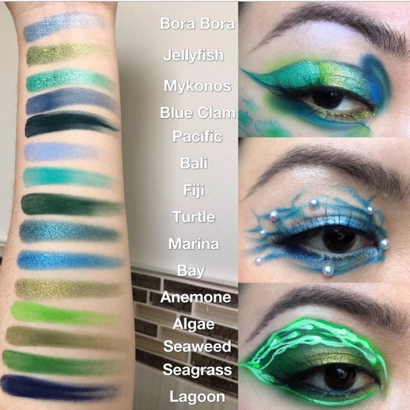 Ace Beaute OCEANIC Eyeshadow Palette Aqua Green Purple Blue Gorgeous! 24g *BNIB - Picture 15 of 16